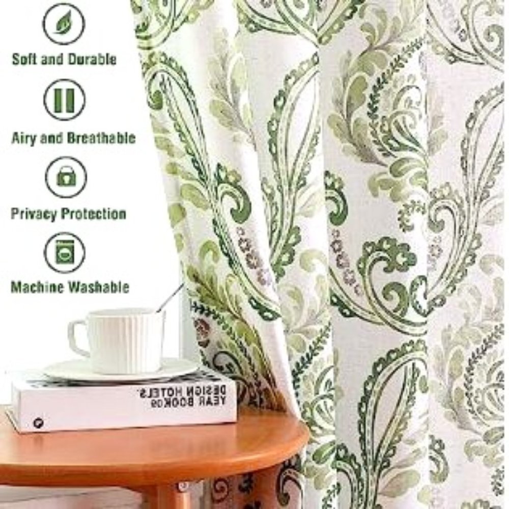 Beautiful Rich Linen curtains to update 2023 ! - Sage Color